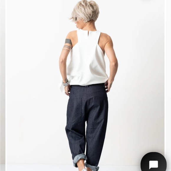 NWOT Locker Room stylish white flowy, tank top. M. - Picture 4 of 10